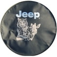 thumbnail image 1 of SpareCover - Brawny Series - Jeep Logo with Monkey Collage on 33" tall Denim Textured Vinyl - Heavy Duty - Tire Cover - made in USA only, 1 of 5