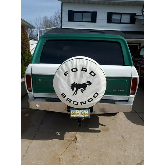 SpareCover Hybrid Series - FORD BRONCO 27" WHITE Vinyl Tire Cover