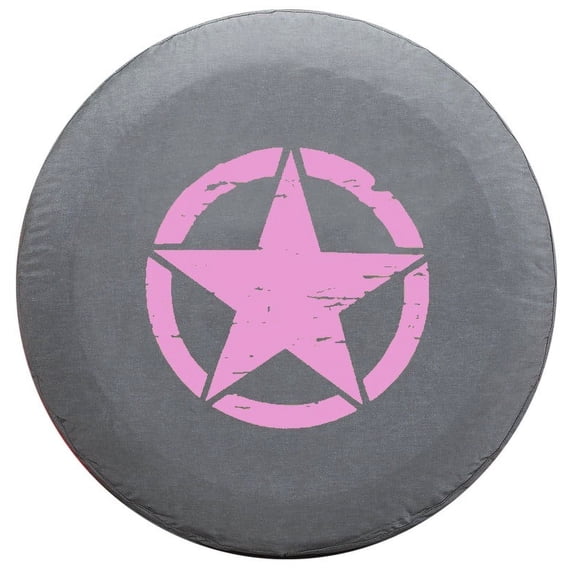 SpareCover br-wrJL-STAR-32-PINK PINK Jeep Star Brawny Series 32" Tire Cover for 2018 Wrangler JL with Rear View Camera replaces 82215434