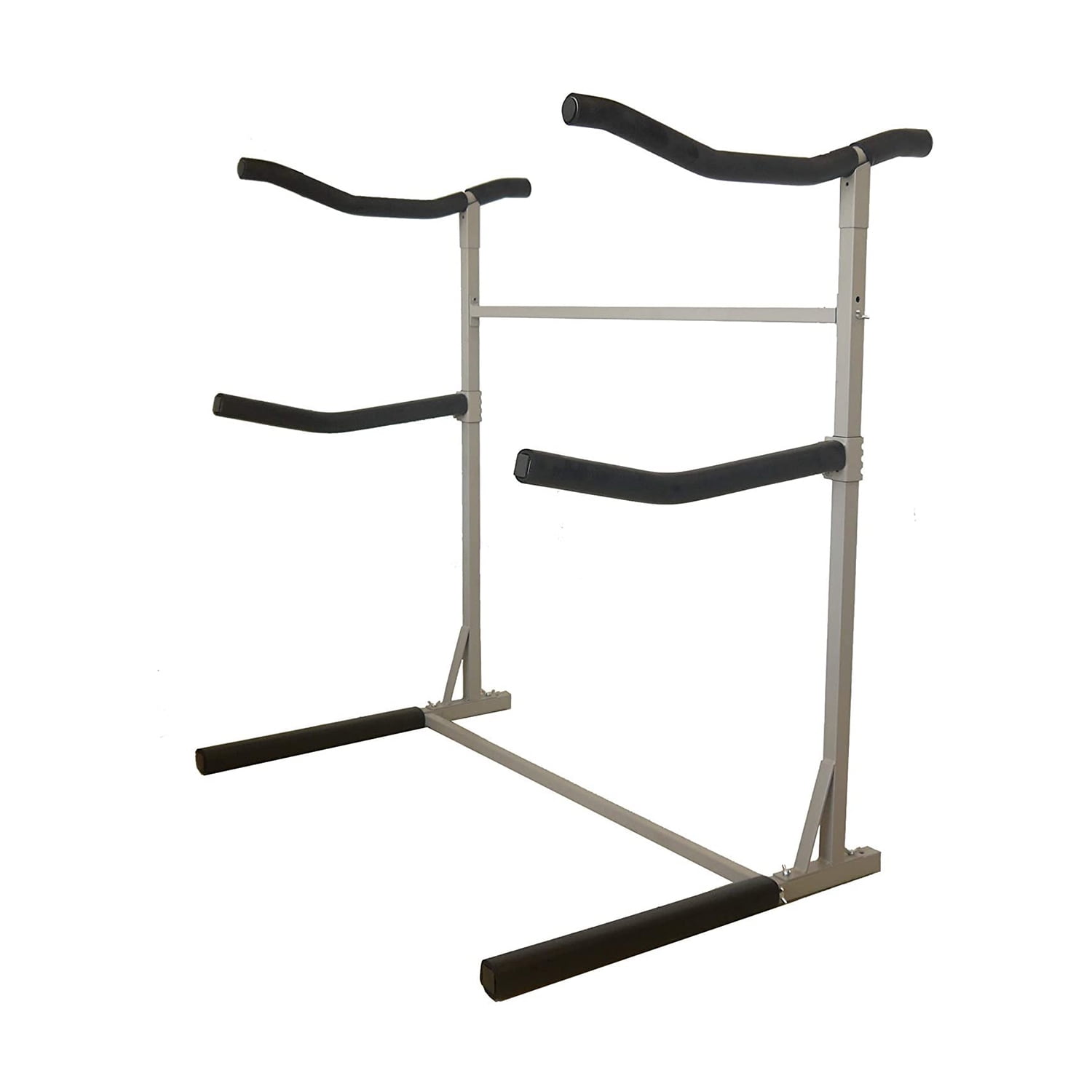 Pebble Silver Adjustable Freestanding Multi-Kayak Storage Rack