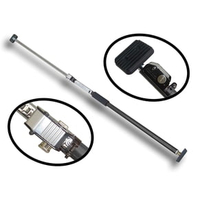 Sparehand Steel Adjustable Cargo Bar with Self-Locking Spring Ratchet for Vehicles, Extends 3.6 ft. to 6 ft., Black