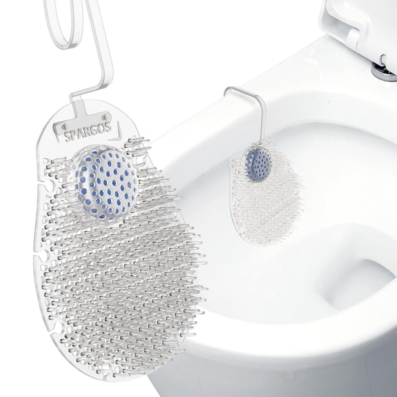 Spargos Rim Hanger Toilet Bowl Deodorizer and Urinal Screen, 12 Pack Clear Ocean Breeze, Anti-Splash