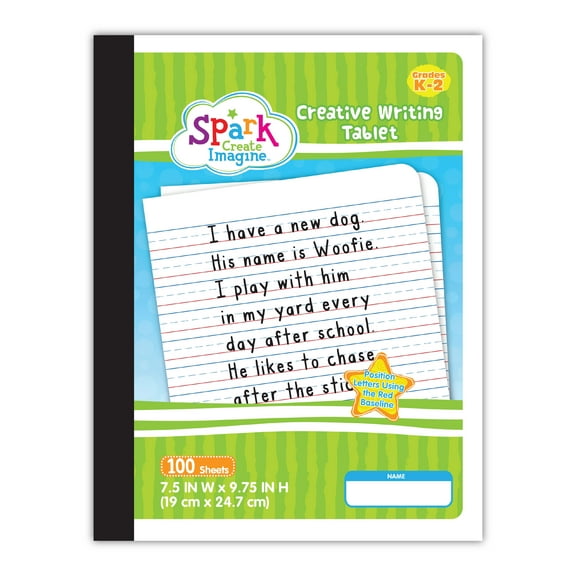 Spark Create Imagine 100 Sheets Primary Composition Book, 9.75 x 7.5, Primary Ruled