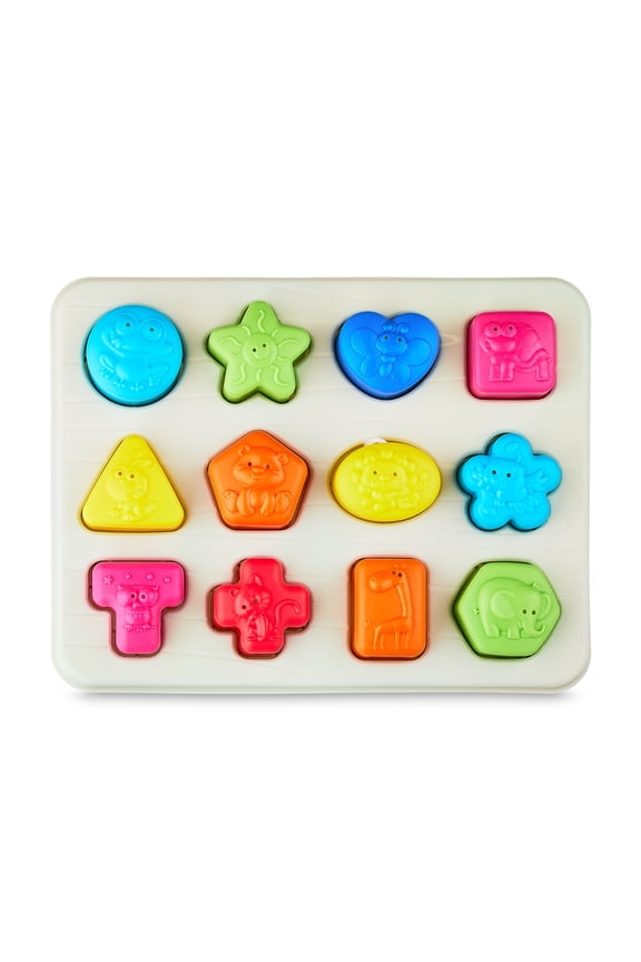 13 Piece Shape Sorting Sensory Puzzle, 6 Months+
