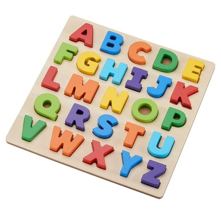 Spark. Create. Imagine. 3-D Wood Alphabet Puzzle Set, 26 Pieces