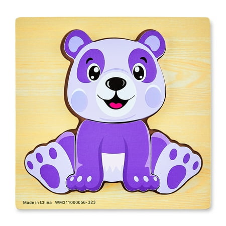 Spark Create Imagine 4-Piece Wooden Panda Mini Puzzle