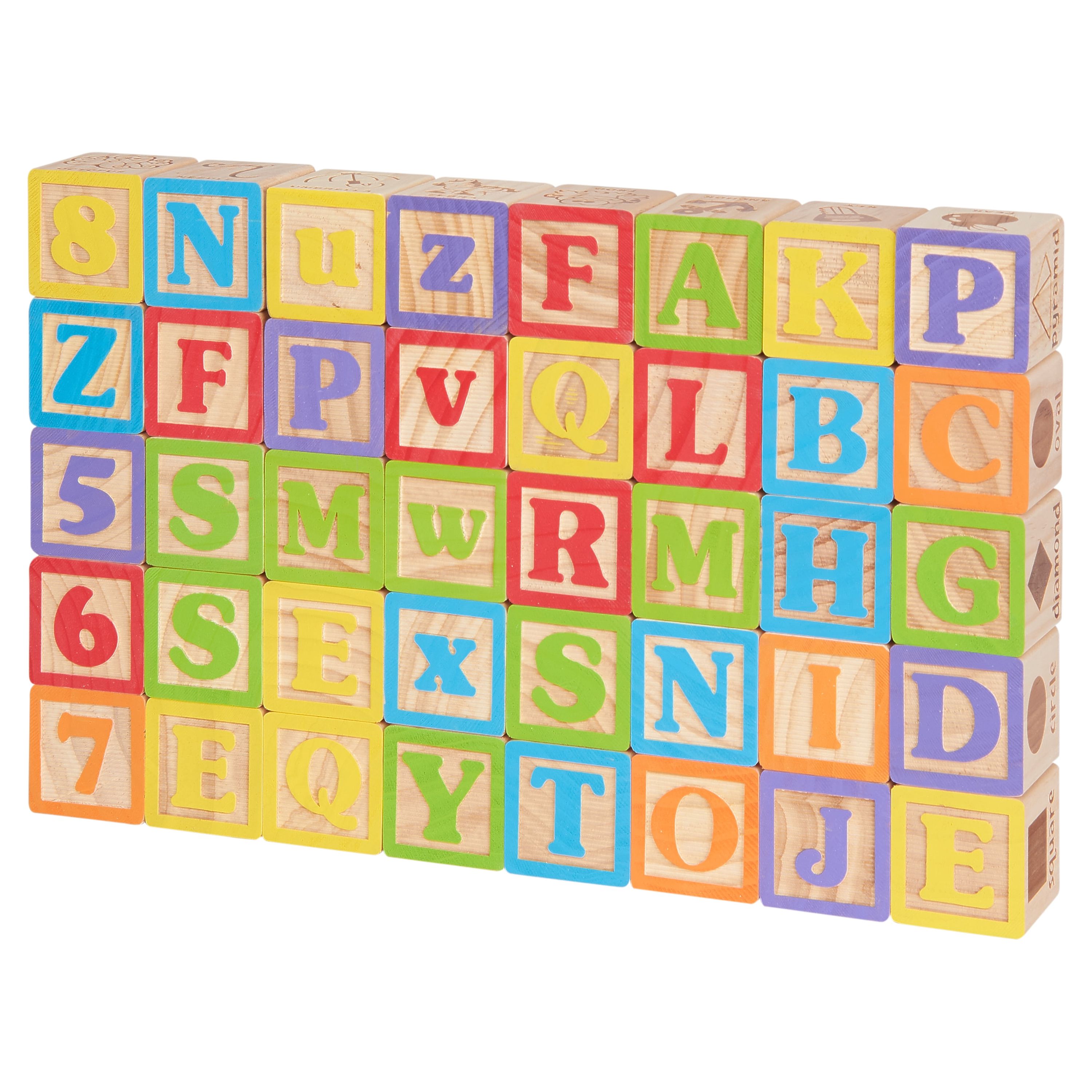 Spark. Create. Imagine 40 Piece ABC Alphabet toy with wooden blocks with bright graphics - image 1 of 9