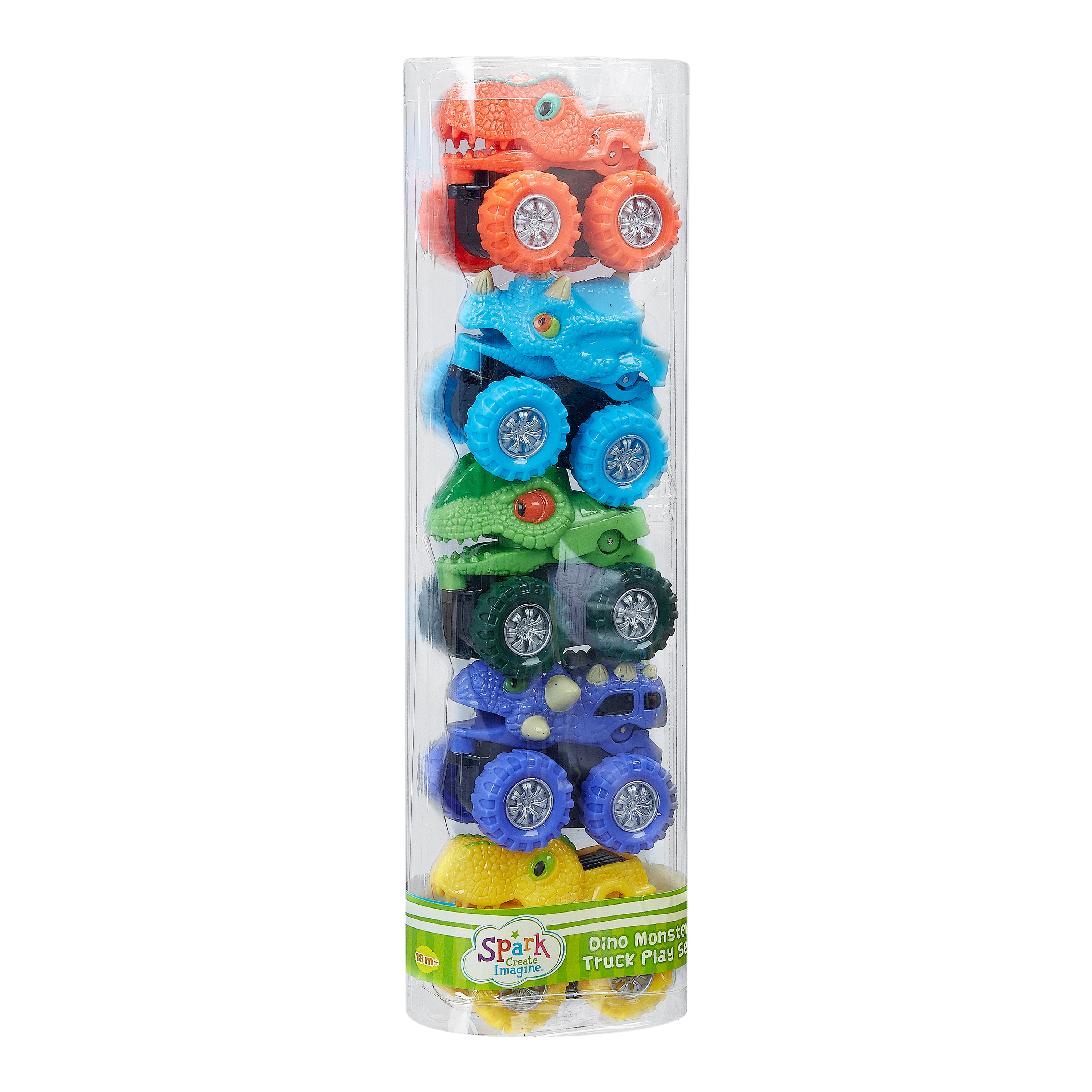 Spark Create Imagine 5 Piece Monster Trucks.  Amazing Looking Free Wheel Colorful Monster Trucks! - image 1 of 8