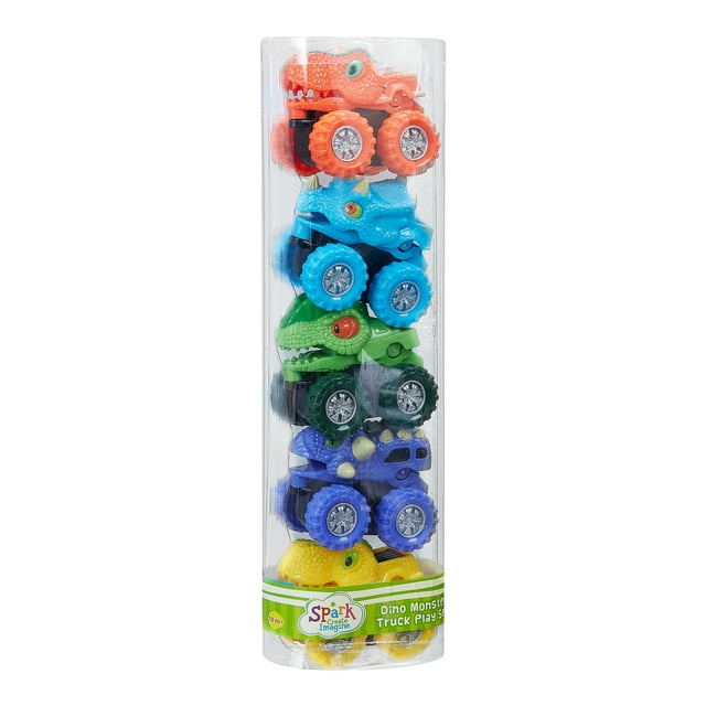 Spark Create Imagine 5 Piece Monster Trucks.  Amazing Looking Free Wheel Colorful Monster Trucks!