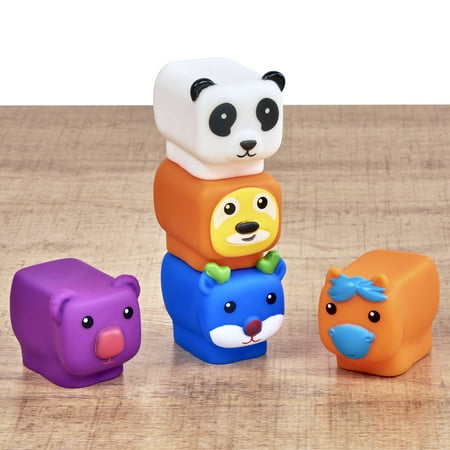Spark. Create. Imagine. 5-Piece Stack & Learn Animals, Multicolored