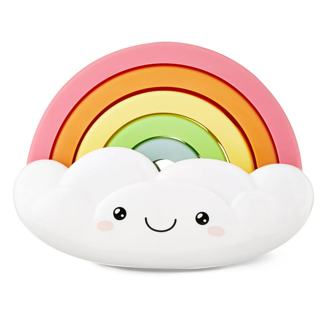 Spark Create Imagine 6-Piece Stacking Rainbow Cloud Toy, for Age Group 6m+, Plastic Toys
