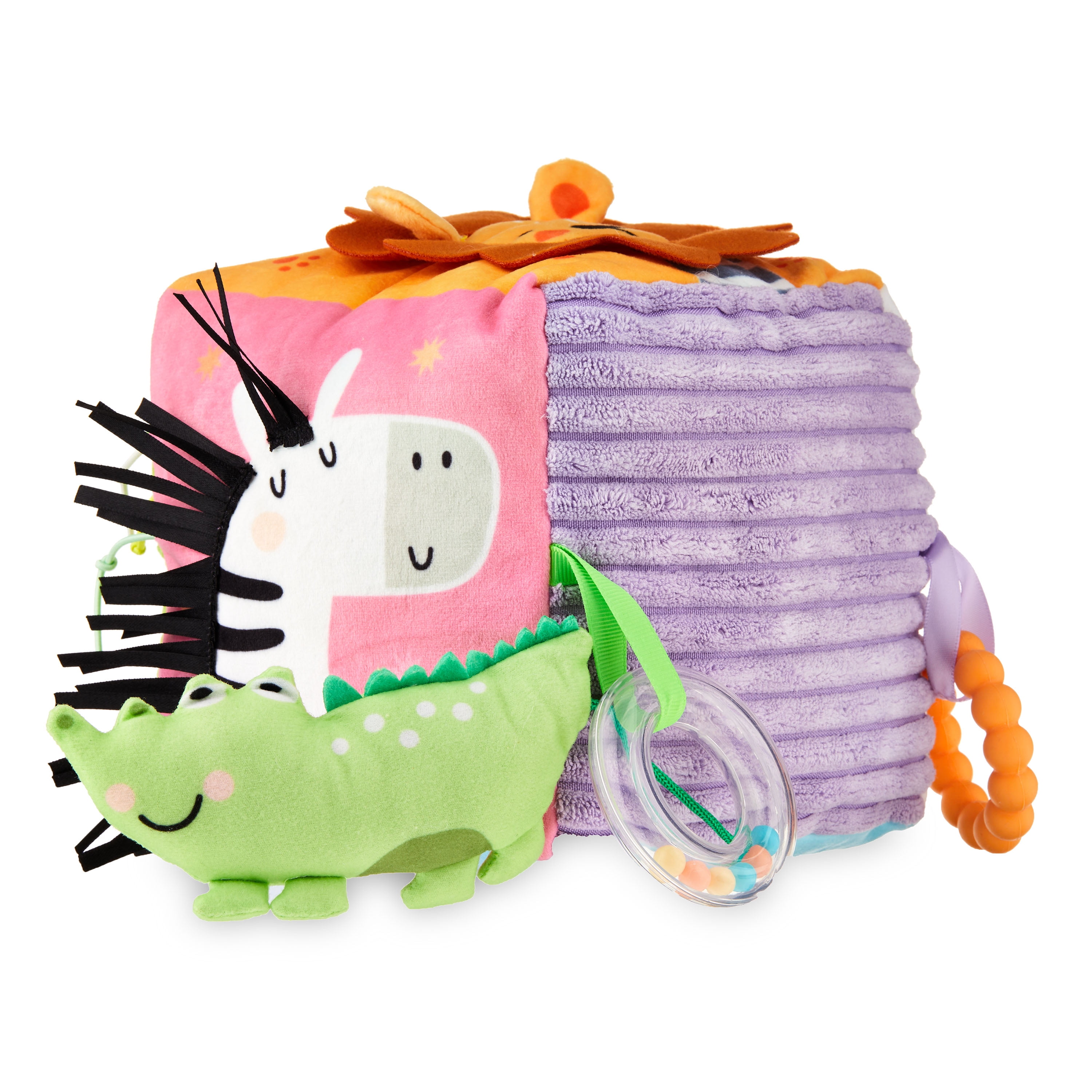 Spark Create Imagine Activity Toy Soft Plush Fabric Cube for Age 0 Month+ Infant