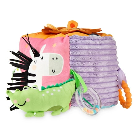 Spark Create Imagine Activity Toy Soft Plush Fabric Cube for Age 0 Month+ Infant