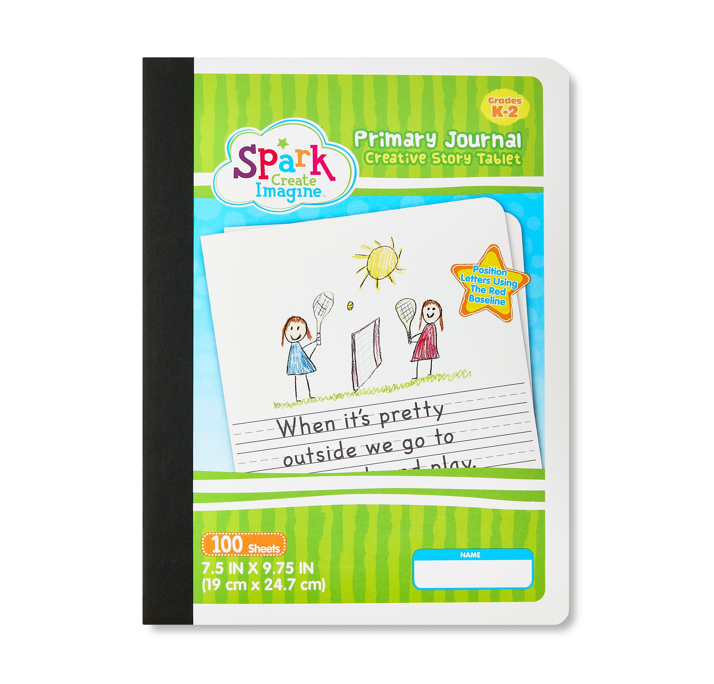 Spark Create Imagine Broken Midline Ruled Primary Journal, Grades K2