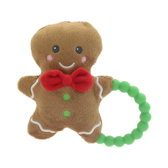 Spark.Create.Imagine. Brown Gingerbread Man Holiday Plush Rattle