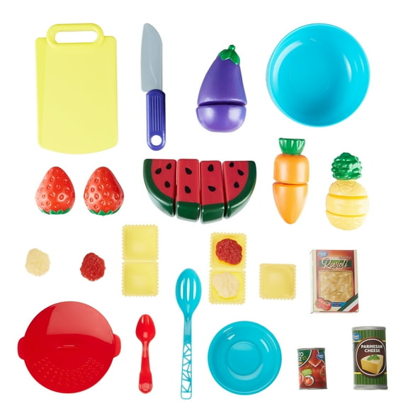 Spark Create Imagine Fruit Vegetable & Pasta Toy Play Set, 31 Pieces