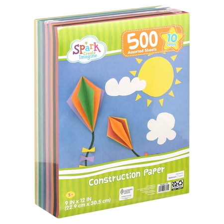 Spark. Create. Imagine. Heavyweight Construction Paper, Multi Color, 500 Count
