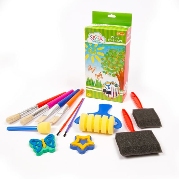 Spark.Create.Imagine Kids Art & Craft Paint Brush Pack 12