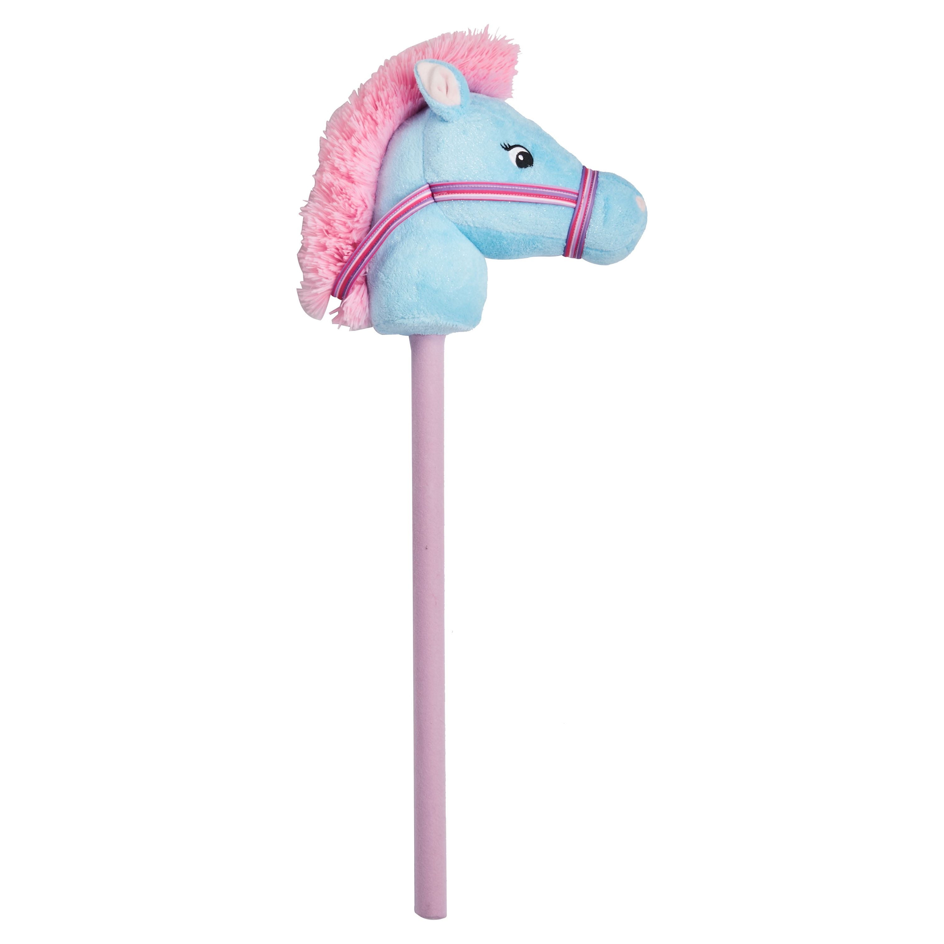 Spark Create Imagine Plush Riding Stick, Blue Unicorn