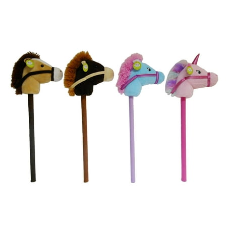 Spark. Create. Imagine Plush Stick Horse, Assorted, 30"