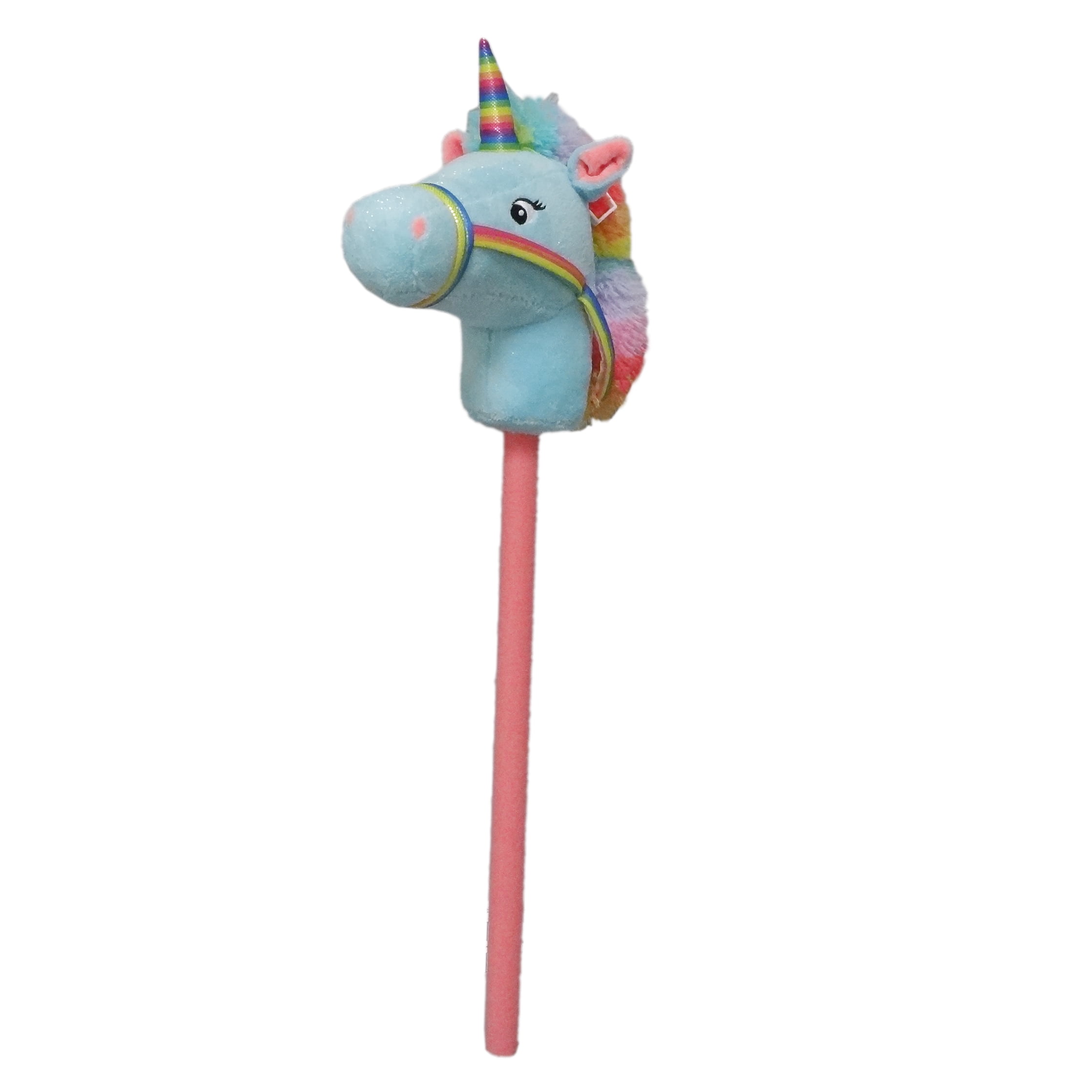 Spark Create Imagine Plush Stick Horse, Blue, Baby and Toddler Toys
