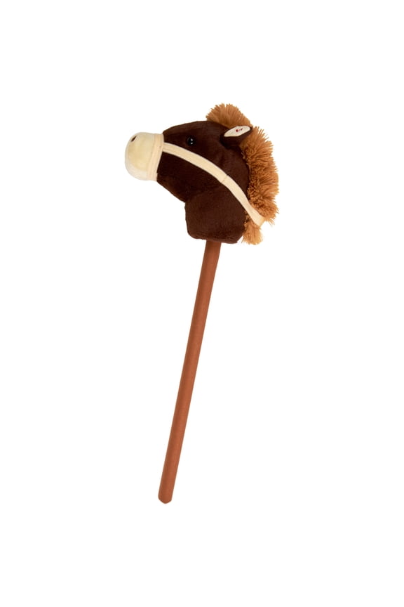 . Create. Imagine Plush Stick Horse, Brown, 30"