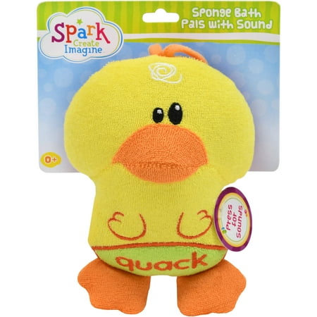 Spark Create Imagine Sponge Bath Pals with Sound, Yellow Duck