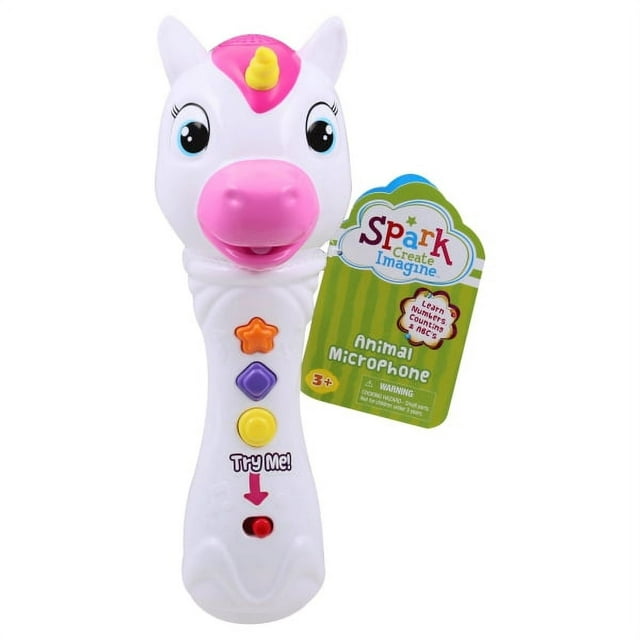 Spark Create Imagine Unicorn Electronic Learning Microphone, Children Sing Along Toy, Child