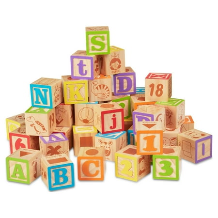 Spark Create Imagine Wood Alphabet Blocks Set, 40 Pieces