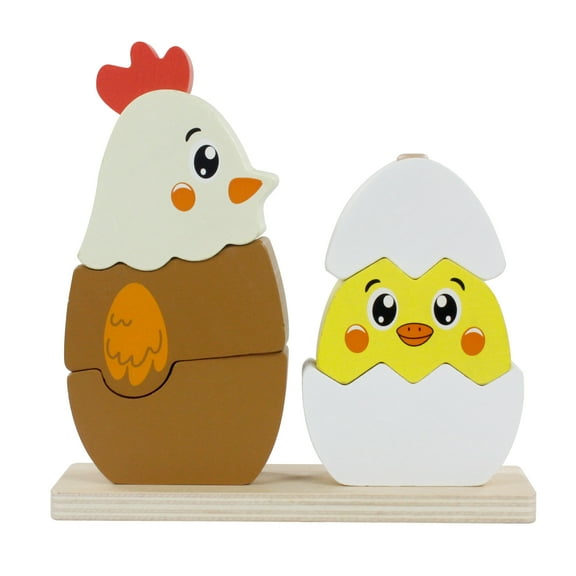 Spark Create Imagine Wooden Stacking Puzzle Hen and Egg, 18+months, Baby & Toddler Toys