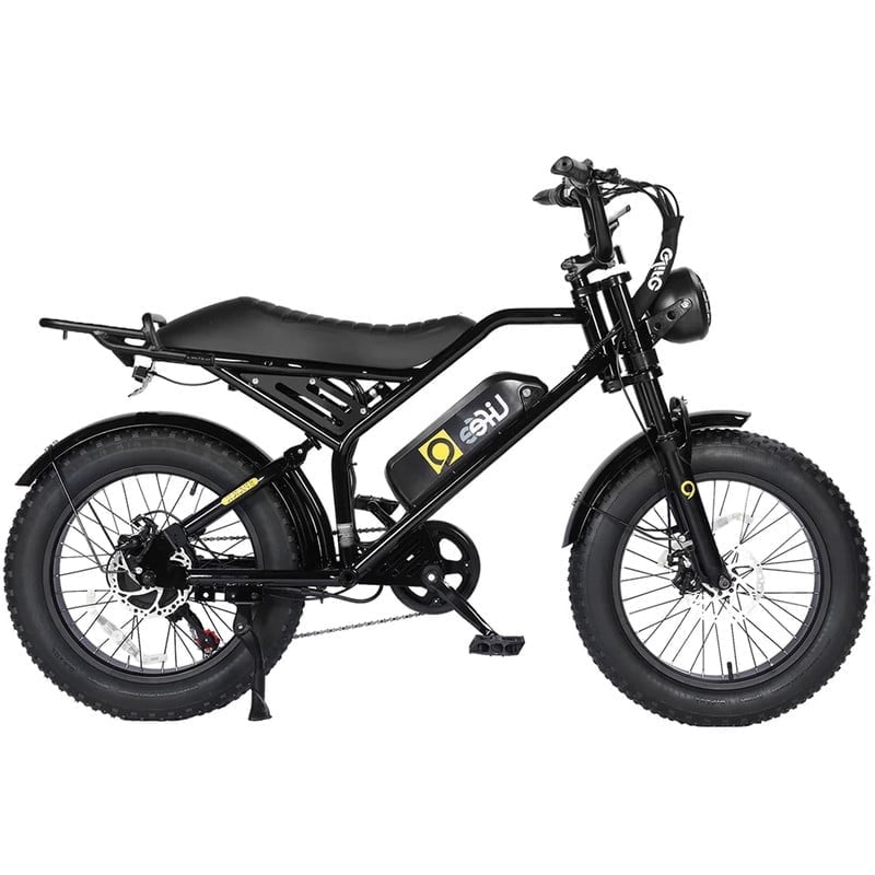 Spark Electric Bike for Adults, 1500W Peak Motor Over 28 MPH(Unlock to 35MPH) EBike, 20" Fat Tires with Dual Suspension & Brakes Motorcycle Black With Rear Rack