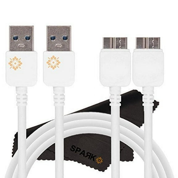 Spark Electronics 2PCS (1M) 3FT OEM Design High Quality Thick New Micro USB 3.0 Fast Charging Sync Data Cable Transfer Cord For Samsung Galaxy Note 3 III N9000 Galaxy S5 i9600