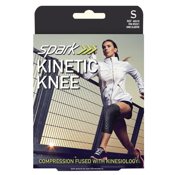 Spark Kinetic Knee Sleeve - Medium - Compression Support with Kinesiology Tape