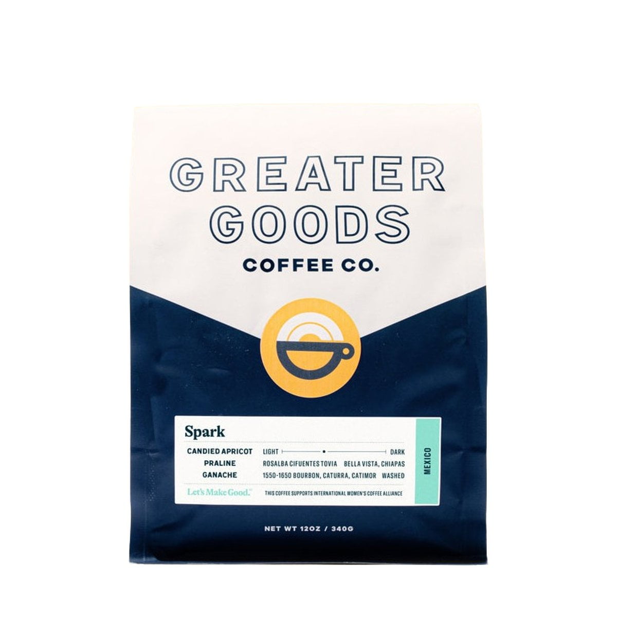 Spark - Mexico - Roasted by Greater Goods Coffee Co. - Freshly Ground Coffee - 12 Ounce Bag