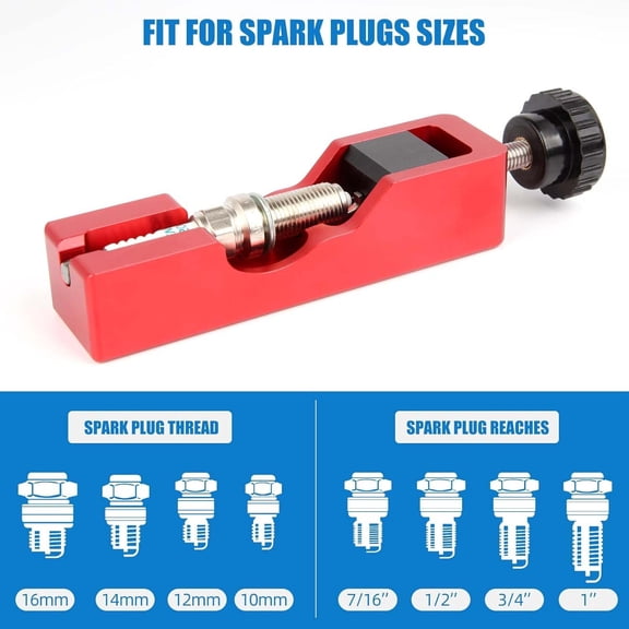 Spark Plug Gap Adjustment Tool Kit with Precision Feeler Gauge For Cars and Motorcycles Automotive Engine Performance Tuning 1.57 Inch