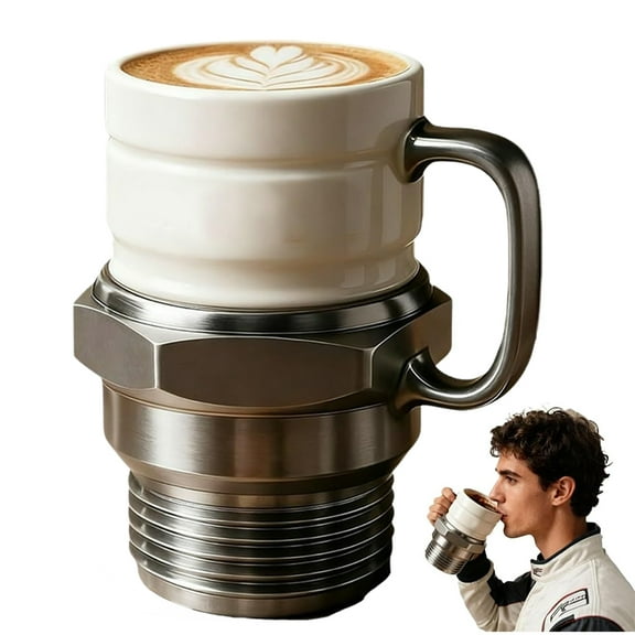 Spark Plug Mug, Engine Spark Plug Design, Novelty Engine Coffee Mug for Car Lovers, 12oz Auto-Themed Cup Gift for Mechanics, Gearheads & Collectors