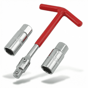 Spark Plug Socket Wrench T-Handle 5/8 Inch (16 mm) and 13/16 Inch (21 mm) Spark Plug Socket Wrench Remover Installer Tool for Motorcycles, Lawn mowers