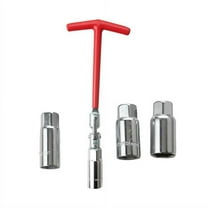 Spark Plug Socket Wrench Set, Universal, 16mm 18mm 21mm Removal Socket with T-Handle for Car Motorcycle