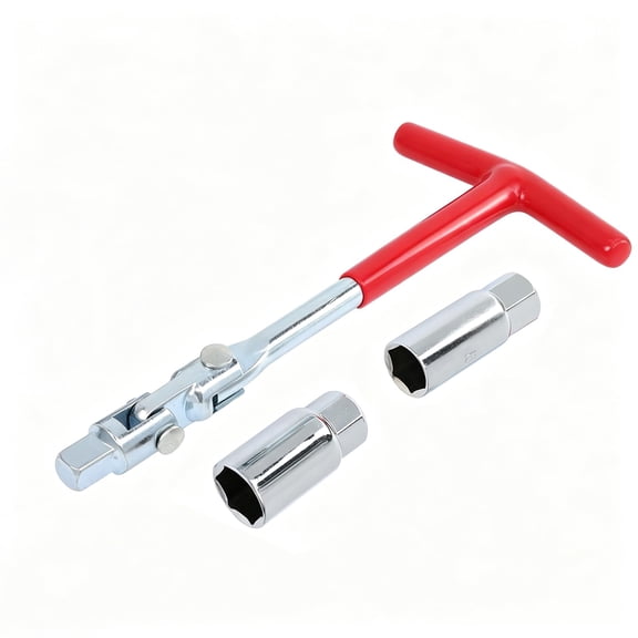 Spark Plug Socket Wrench T-Handle 5/8" (16mm) & 13/16" (21mm) | Remover Installer Tool, For Motorcycles, For Lawn Mowers, For Small Motor Vehicles