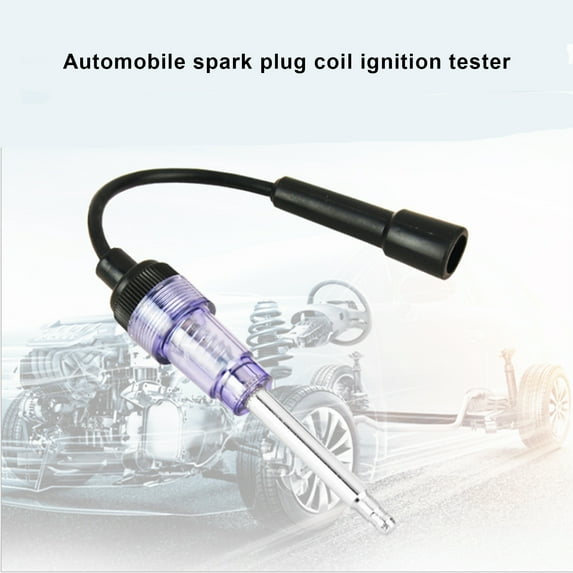 Spark Plug Tester Accurate High Voltage Resistance Metal Stable Ignition Diagnostic Tester for Car,Black