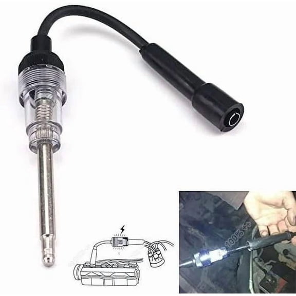 Spark Plug Tester, Engine Ignition Coil Diagnostic Tool for Automotive Car Lawnmower Motorcycle, Straight Boot Circuit Tester Light