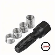 Spark Plug Thread Repair Kit Tool Set, Engine Thread Restorer Insert Repair Tool Easy Install Durable Repair Kit, Spark Plug Thread Repair Kit for Car Engine Maintenance Mechanics
