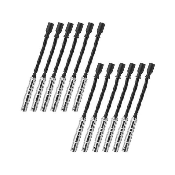 Spark Plug Wire Set 12 - Compatible with 2001 - 2005 Mercedes-Benz C320 3.2L V6 GAS - Autopart Premium