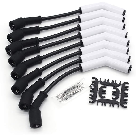 Spark Plug Wire Set for GM LS3/LS4/LS7/LT Engines 9070C Ceramic Spark Plug Boot Ignition Wire Cable Kit