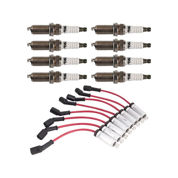 Spark Plug Wire Set with Spark Plugs 9 Piece - Compatible with 2000 - 2006 GMC Yukon XL 2500 6.0L V8 2001 2002 2003 2004 2005