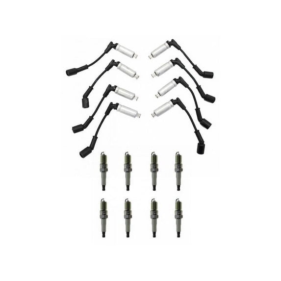 Spark Plug Wire Set with Spark Plugs 9 Piece - Compatible with 2007 - 2008 GMC Yukon XL 1500