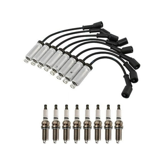 Spark Plug Wire Set with Spark Plugs - Compatible with 1999 - 2006 GMC Sierra 1500 2000 2001 2002 2003 2004 2005