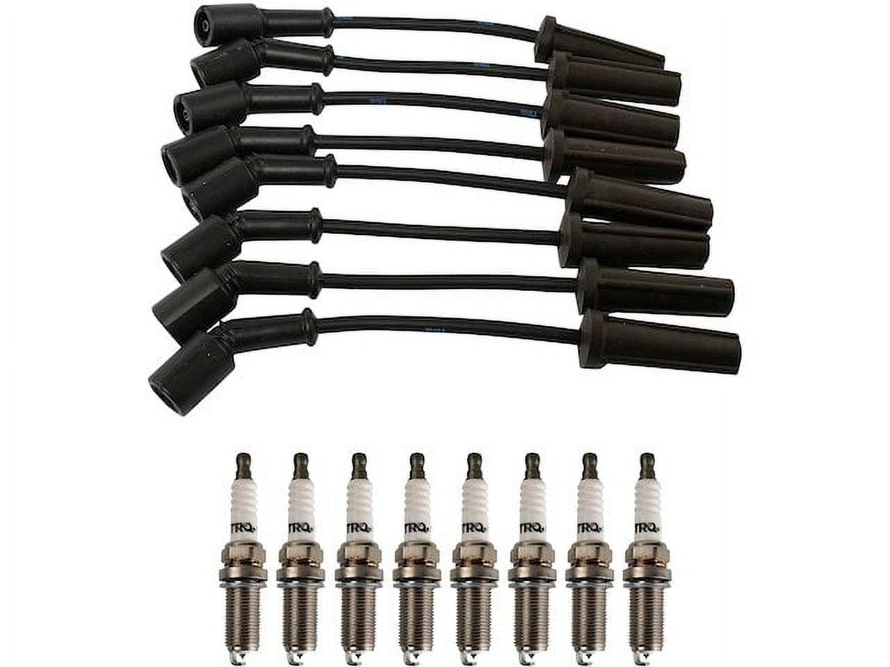 Spark Plug Wire Set with Spark Plugs Compatible with 2009 2010 Chevy Silverado 1500