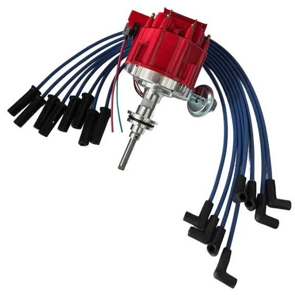 Distributor With Spark Plug Wire Set For Dodge Pickup Chrysler LeBaron 1975 to 1989 88579K