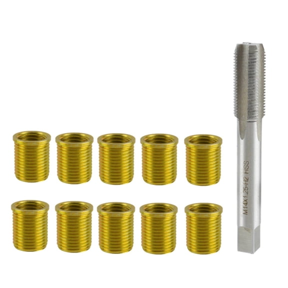 Spark Plugs Thread Repair Tool Tap Spark Plugs with M14x1.25 Inserts Tap Kit